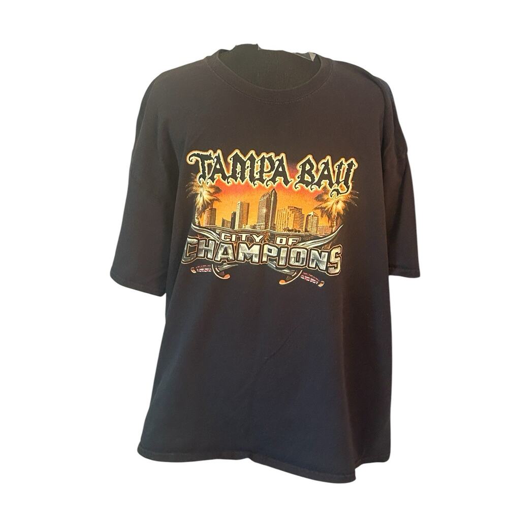 Tampa Bay Buccaneers City Of Champions Black 2XL T-Shirt Tom‎ Brady Gronk